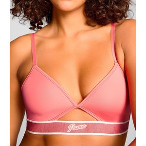 PUMA - Korte Top - Roze - Dames - Comfortabele Voorgevormde Vulling