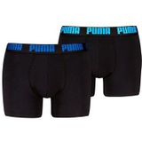 PUMA Men's Everyday Basic Boxer, blauw/grijs melange, XXL (2-pack), blauw/grijs melange, XXL