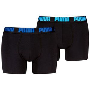 PUMA Men's Everyday Basic Boxer, set van 2 boxershorts voor heren, blauw/grijs gemêleerd, maat XXL, blauw/grijs, XXL, Blauw/grijs gemengd., XXL