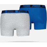 Puma - Everyday Basic - Boxershorts - Light Grey Melange / Blue - 2-pack