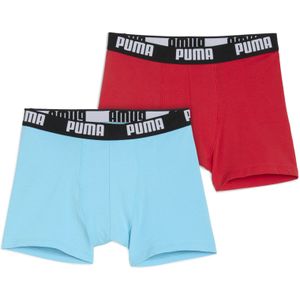 PUMA - Everyday Basic - Boxershorts - Blauw/Rood - Set van 2
