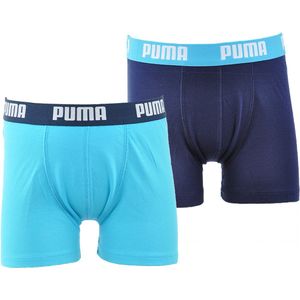PUMA Everyday Basic Boxershorts voor jongens (2 stuks), Grijs/Blauw