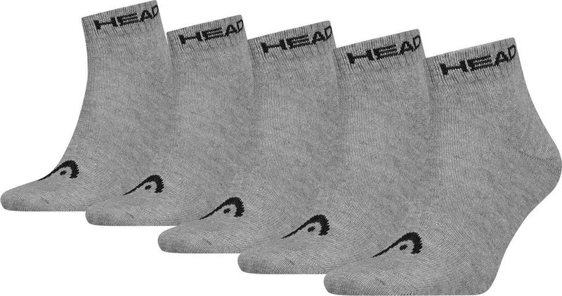 HEAD - Kwart Sokken - Effen - 5-Pack - Katoenmix