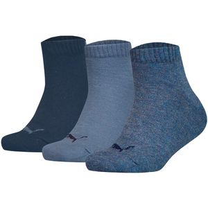 PUMA kids 3P quartersokken blauw II