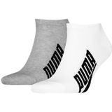 PUMA - Sneakersokken - Wit en Grijs - 2-pack - Unisex