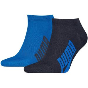 PUMA unisex 2P sneakersokken lifestyle logo blauw