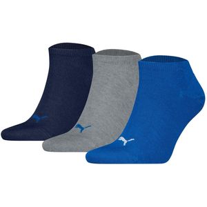 Enkelsokken - Royalblauw - Grijs Mêlee - Marine - 3 Paar