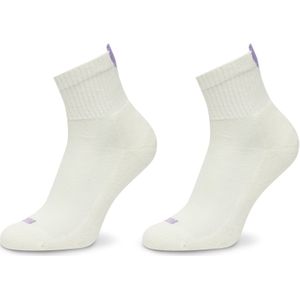 PUMA Dames Heart Logo Short Crew 2P, wit/paars., 35-38