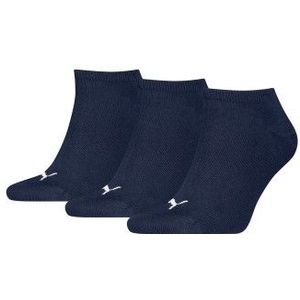 PUMA - Unisex Sneakersokken - Zwart - Katoen - 3-Pack