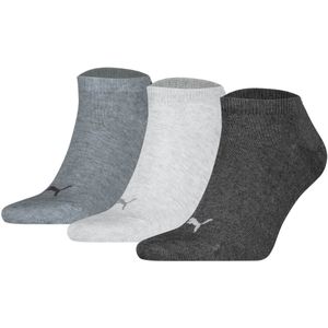 Puma - Invisible 3-Pack - Enkelsokken - Grijs - Unisex