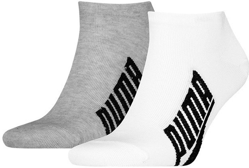 PUMA - Sneakersokken - Zwart en Grijs - 2-pack - Unisex