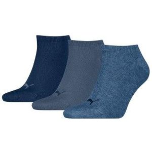 PUMA - Uniseks Sneakersokken - Zwart - Katoen - 3-Pack