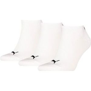 Puma - Unisex Sneakersokken - Wit - Katoen - 3-Pack