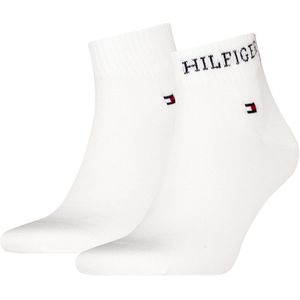 Tommy Hilfiger - 2-Pack Quartersokken - Wit - Katoen - 2 Paar