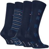 Tommy Hilfiger - Klassieke Sokken - Zwart - Gekamd Katoen - 4-Pack