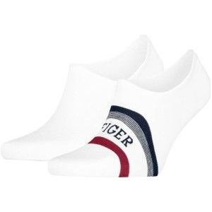 Tommy Hilfiger - TH MEN FOOTIE 2P HILFIGER TAB - Enkelsokken - Wit - Set van 2