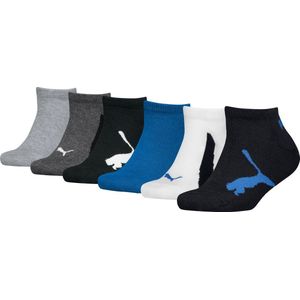 PUMA - Sneakersokken - Zwart - Katoen - Set van 6 Stuks