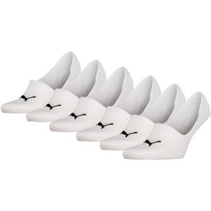 PUMA - UNISEX MID CUT FOOTIE - Enkelsokken - Wit - Set van 6