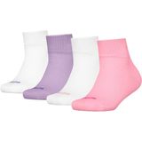 PUMA - Quartersokken - Roze/Wit/Paars - Set van 4 voor Kinderen