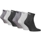 Puma - Quarter Sokken - Grijs - Katoen - 6 Paar