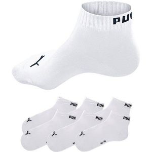 Puma - Quarter Sokken - Wit - Katoenmix - 6 Paar