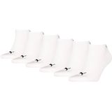 Puma - 6-Paar Invisible Enkelsokken - Katoen - Wit