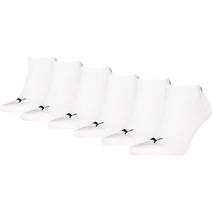 Puma - 6-Paar Invisible Enkelsokken - Katoen - Wit