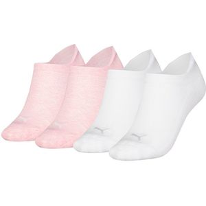 PUMA Sneakersokken - Wit / Roze - Set van 4