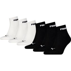 PUMA - CUSH NEXT QUARTER - Korte Sokken - Zwart - Set van 6