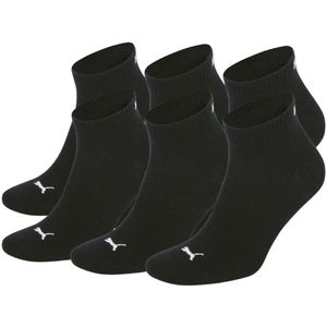 PUMA - Sneakersokken - Zwart - Katoen - Set van 6 Stuks