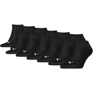 Puma - Sneakersokken - Zwart - Katoen - Verpakt per 12 paar