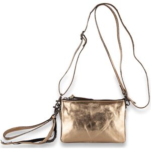 Legend Dames Tas - Clutch - Leer - Goud - Como