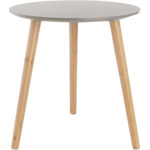 Lisomme Esma houten bijzettafel grijs - Ø 40 cm