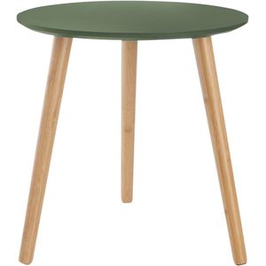 Lisomme Esma houten bijzettafel groen - Ø 40 cm