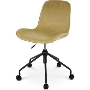 Nolon Nout-F� bureaustoel velvet olijf groen - zwart onderstel