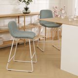 Nolon Nino-mats barkruk zacht wit onderstel 65 cm