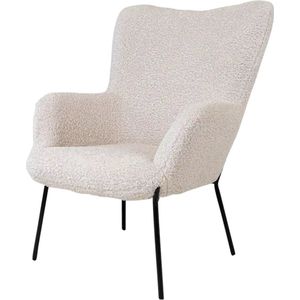 Artichok Rosemarie teddy fauteuil gebroken wit