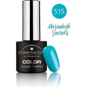 Cosmetics Zone UV/LED Hybrid Gellak 7ml. Marrakesh Secrets 515 - Blauw - Glanzend - Gel nagellak