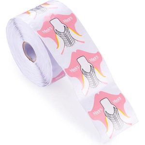 Cosmetics Zone Nagel Sjabloon Sticker Breed Roze- 500 stuks