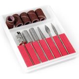 Beautylush Elektrische Nagelfrees Set 65W. Inclusief Schuurkapjes Wit.