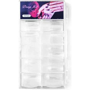 Cosmetics Zone Tips Clear Met Patroon - 100 stuks
