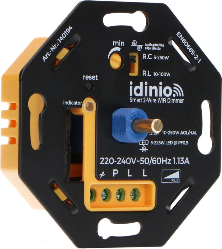 Universele Smart WiFi-dimmer 2-draads: App, Stem & Handmatige Bediening - Compatibel met LED, Halogeen & Gloeilampen