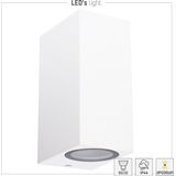 LED's Light LED Buitenlamp met GU10 Fitting - Rechthoek - IP44 - Wit - Model Milaan