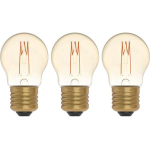 Proventa DECO LED Filament lamp E27 - Model XS - Dimbaar -  ⌀ 45 mm - Extra warm wit - 3-pack