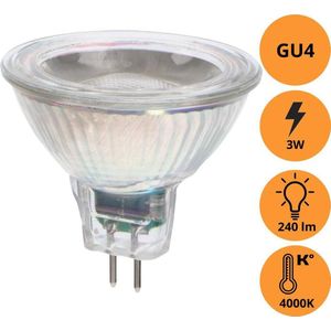 Proventa Longlife LED spot met GU4 fitting - 12V - MR11 led reflectorlamp - 1 x spotverlichting