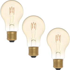 Proventa LED Filament lamp E27 - ⌀ 60 mm - Dimbaar - Warm wit -  3 x retro led lampen