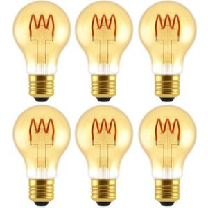 LED E27 decoratieve Filament lamp - ⌀ 60 mm – Dimbaar – 6-pack A60 led lampen