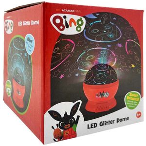 Bing - Glitter Dome - LED Licht - Voor Kinderen - Verschillende Kleuren