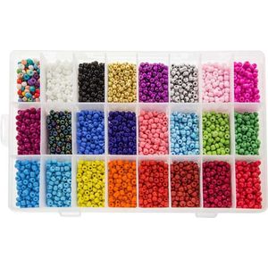 Kralendoos XL - Rocailles (4 mm / 24 x 20 gram) Mix Color
