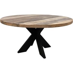 HSM Collection - Ronde Salontafel - Nature - Mango/Metaal